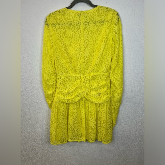 Endless Rose Lace Lace Ruched A-Line Mini Dress Long Sleeve NWOT - Picture 8 of 12